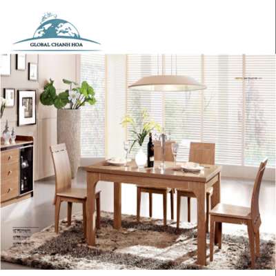 100% Oak Wooden material dinning table set with chairs A37+A35+A153