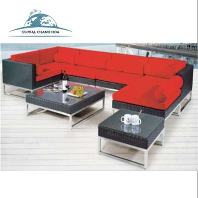 Garden furniture corner sofa set outdoor L-shape sofa B034