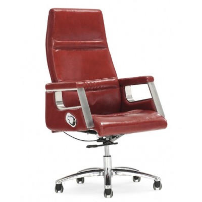 Red leather office chair parts manufacturer GZH-CK0077